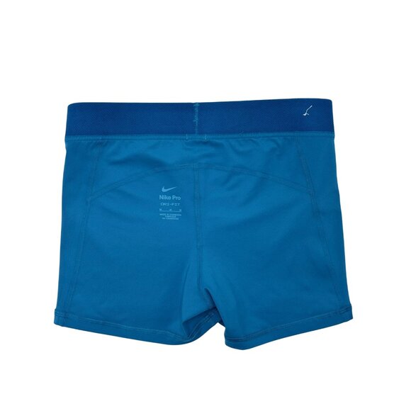 NEW Nike Pro 3” Dri-Fit Blue Training Spandex Short SizeM Logo Elastic Waistband - Picture 10 of 10